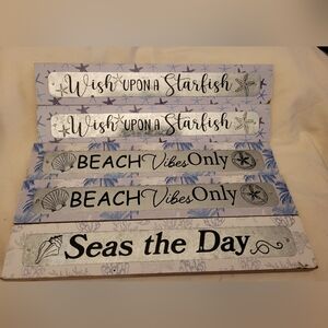 Bundle Of 5 Home Decor Signs.